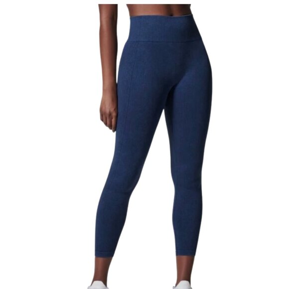 SPANX Look at Me Now Soft Stretch Seamless Leggings Blue Size Medium - Picture 2 of 7